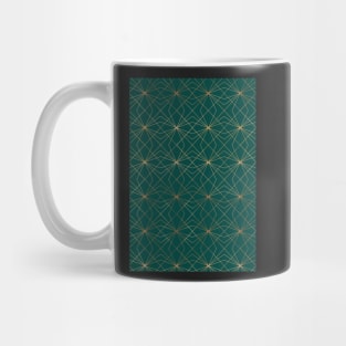 Emerald & Copper Geo Lines Mug